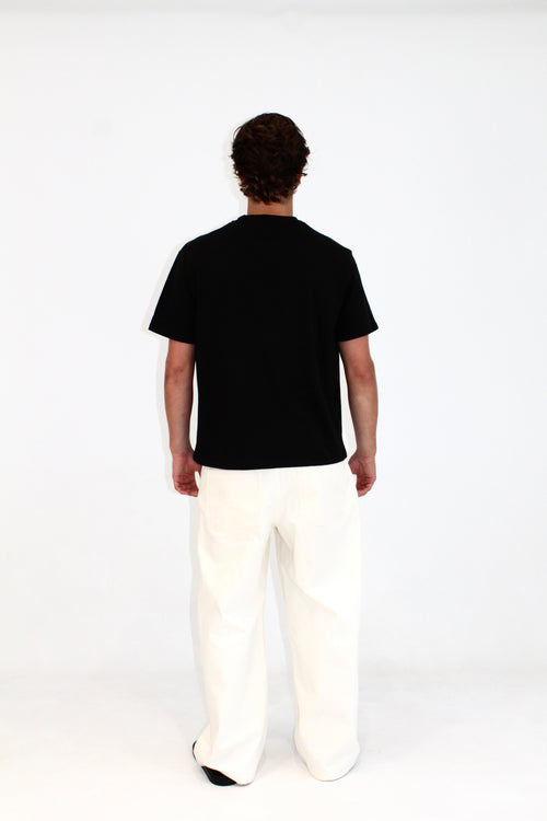 Black linen T-shirt